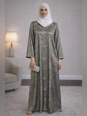 Muslim modest long dress muslim
Abaya long islamic dress
Grey Xl